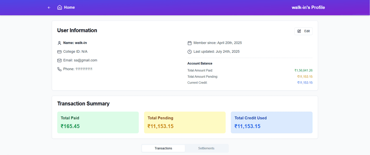 Snooker Club Member Management System - Customer profiles and credit tracking