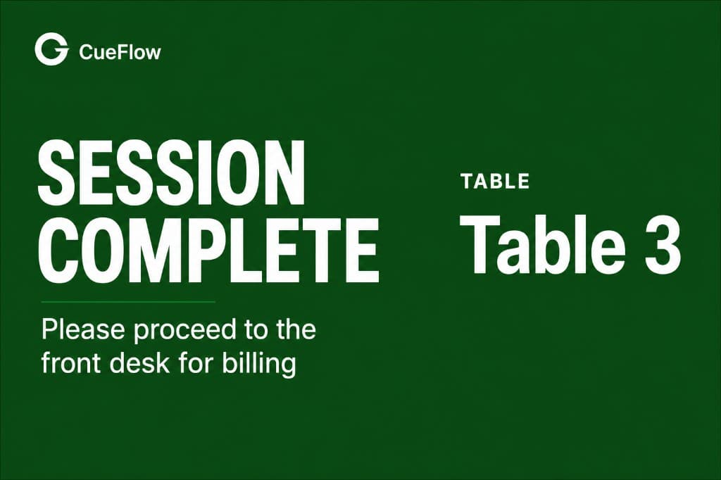 On-TV session complete overlay